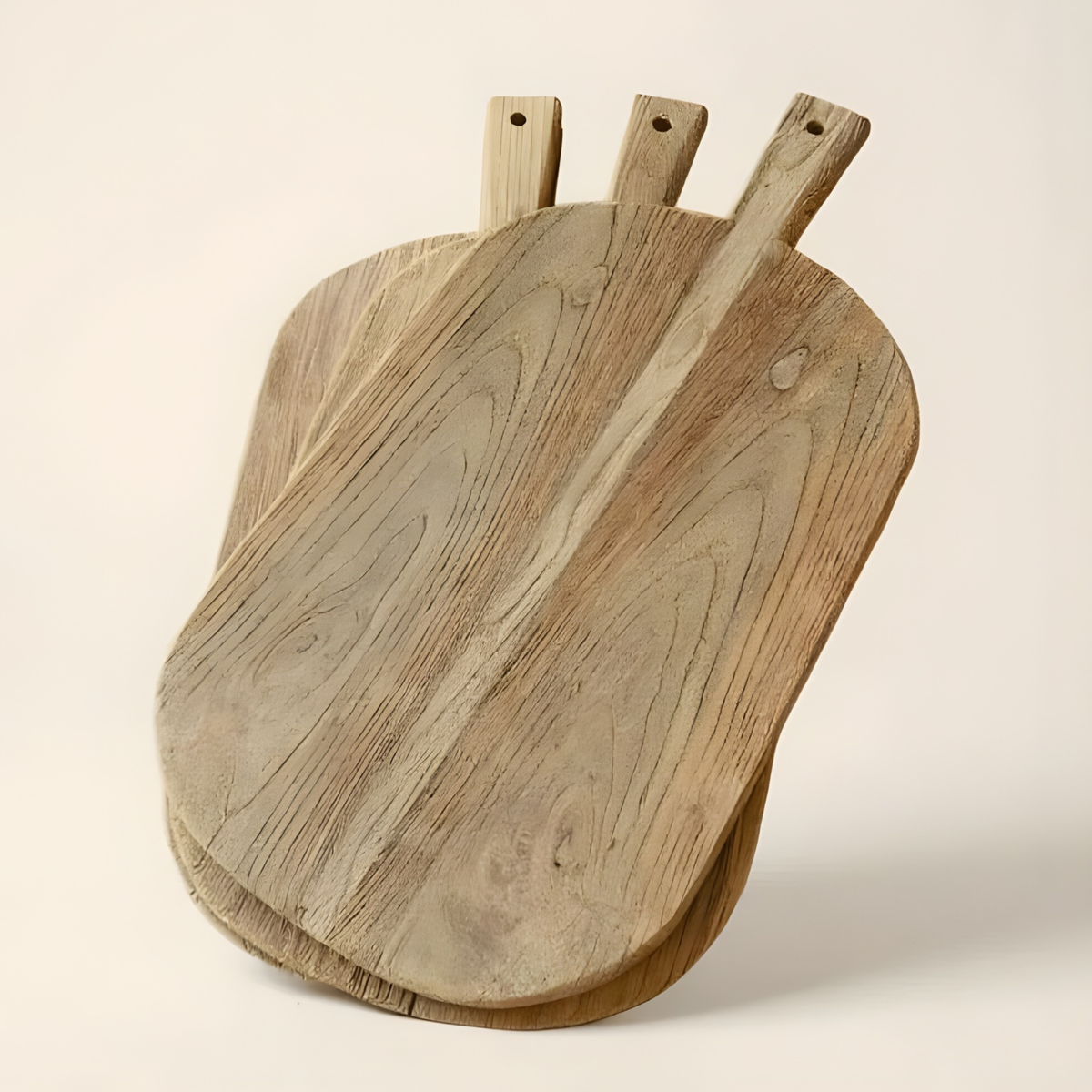 Planche à découper en bois de teck recyclé - Crusoë Crusoë