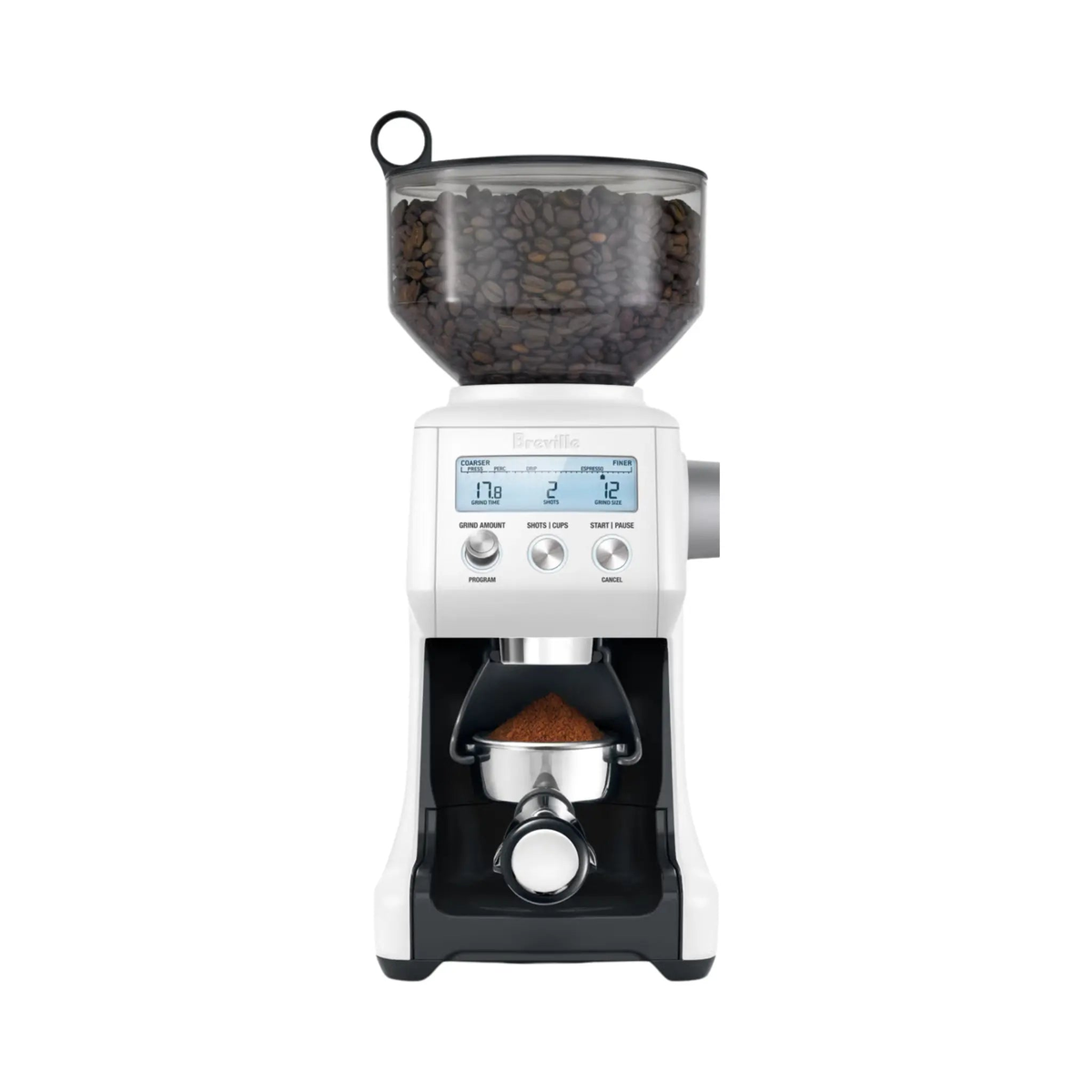 Moulin à café Smart Grinder Pro Breville avec 60 réglages et écran LCD, doseur iQ, compatible portafilter et récipient hermétique