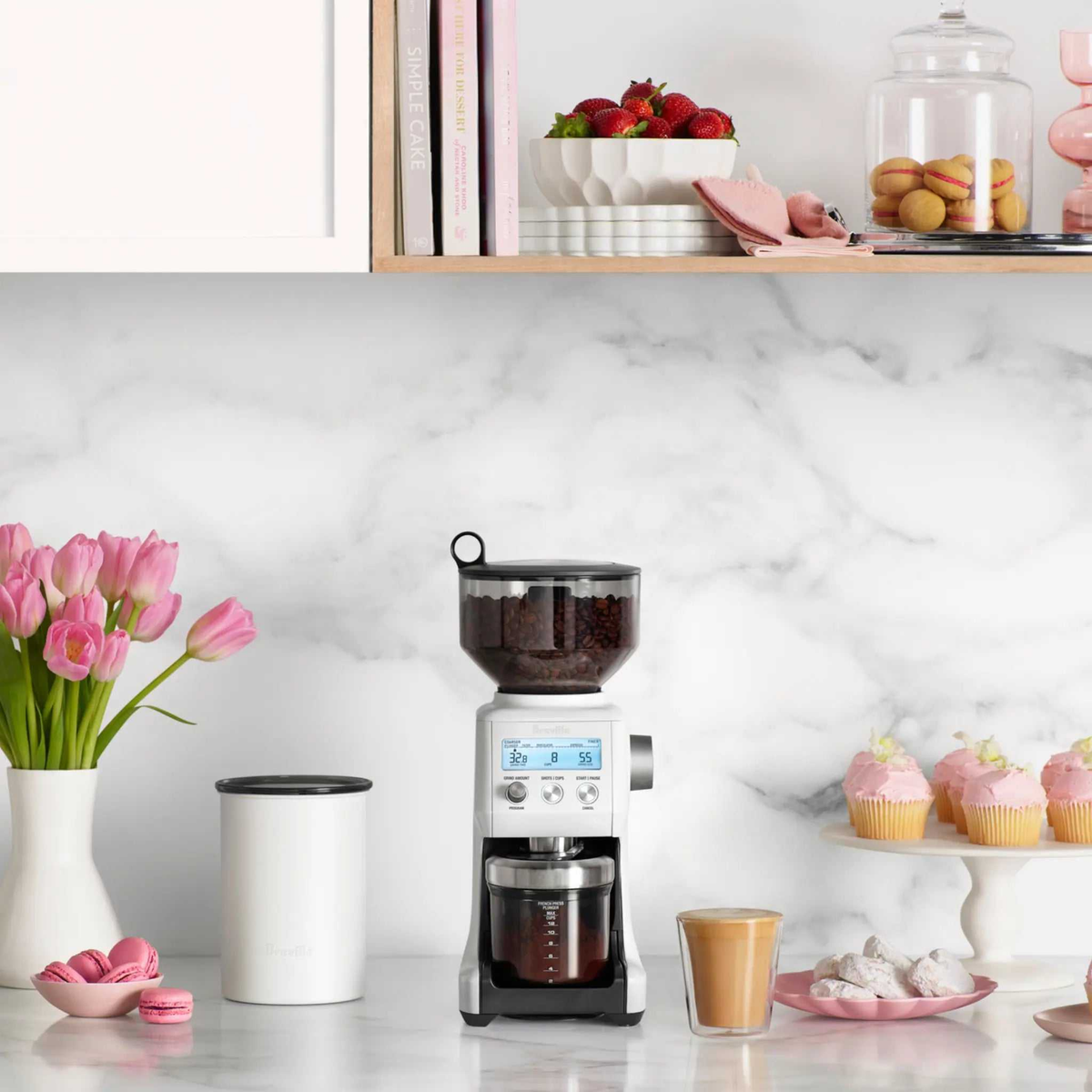 Moulin à café Smart Grinder Pro Sel de mer Breville avec 60 réglages et écran LCD