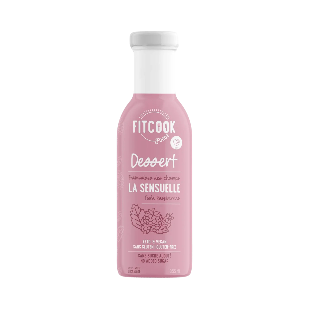 Sauce dessert framboise La Sensuelle 355 ml - Le Fit Cook Le Fit Cook