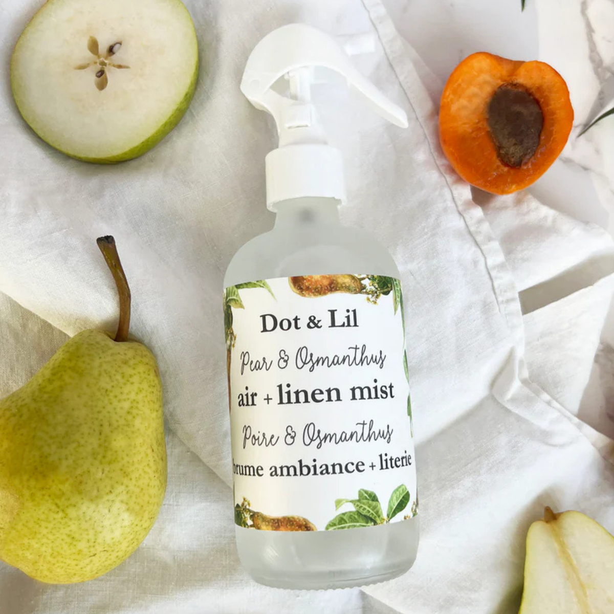 Brume d’ambiance & literie Poire & osmanthus - Dot & Lil Dot & Lil