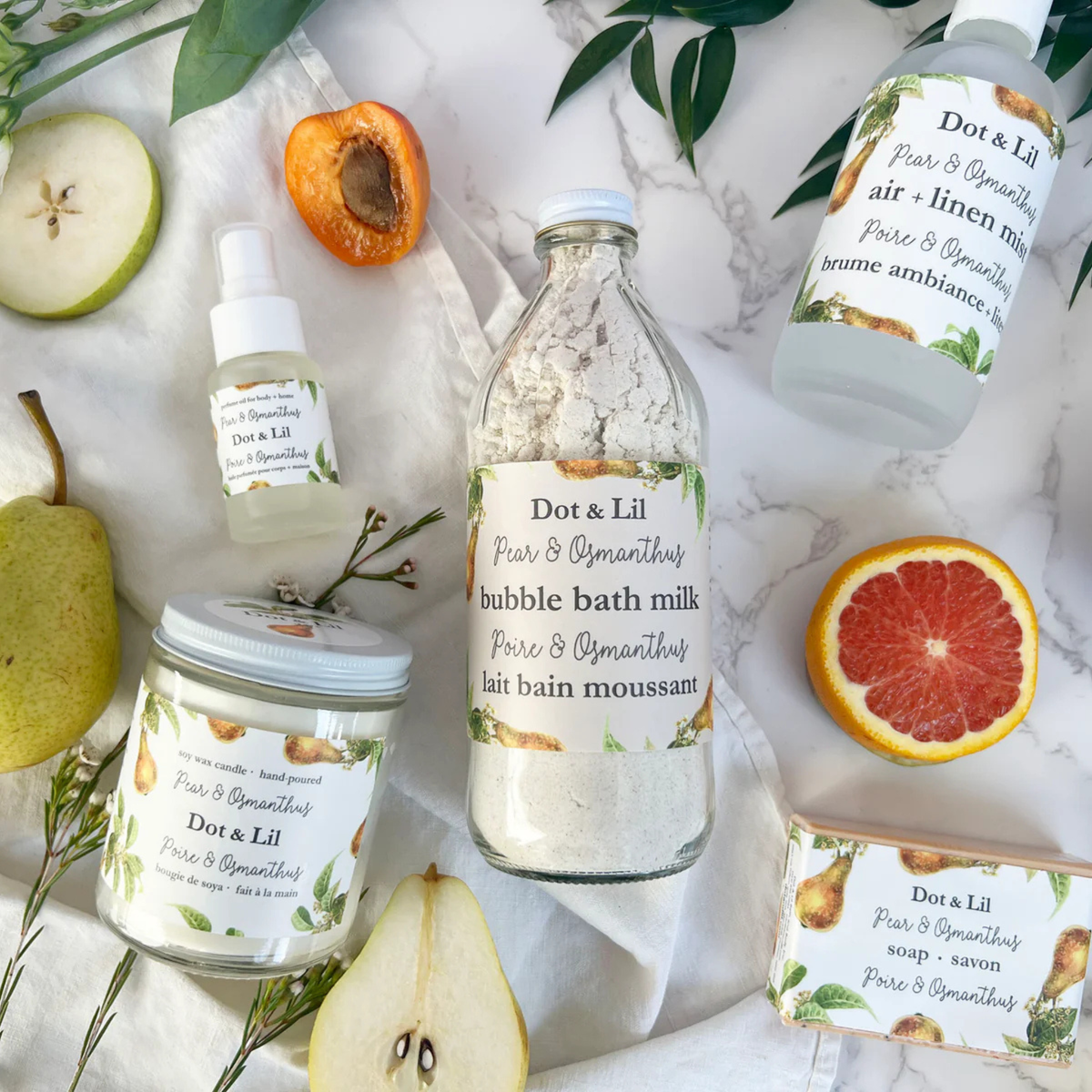 Lait de bain moussant Poire et osmanthus - Dot & Lil Dot & Lil