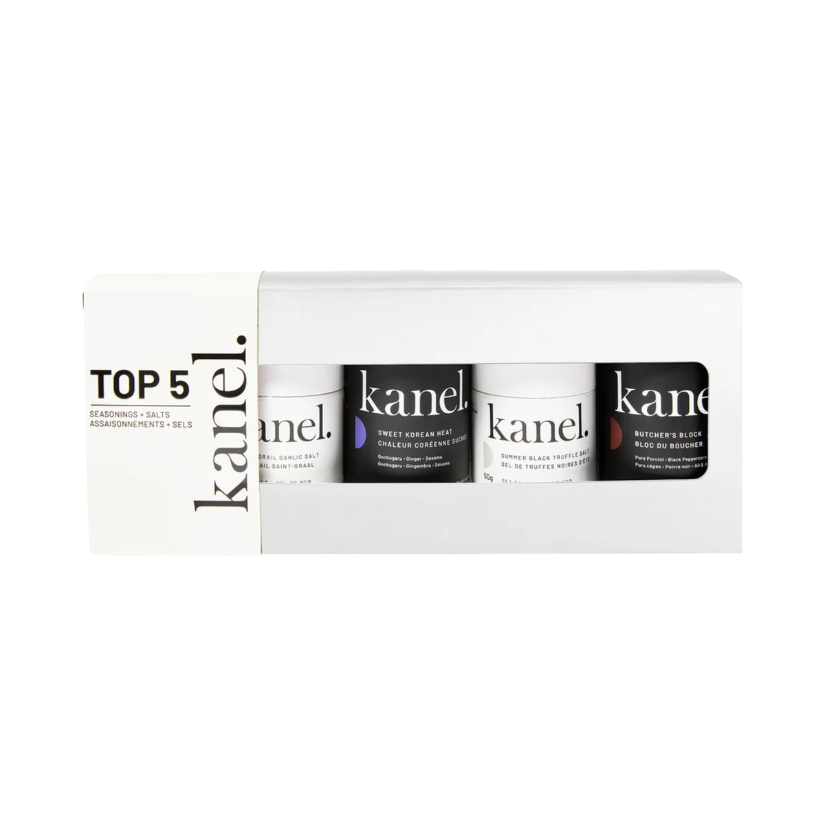 Coffret de 5 incontournables assaisonnements et sels - Kanel Kanel