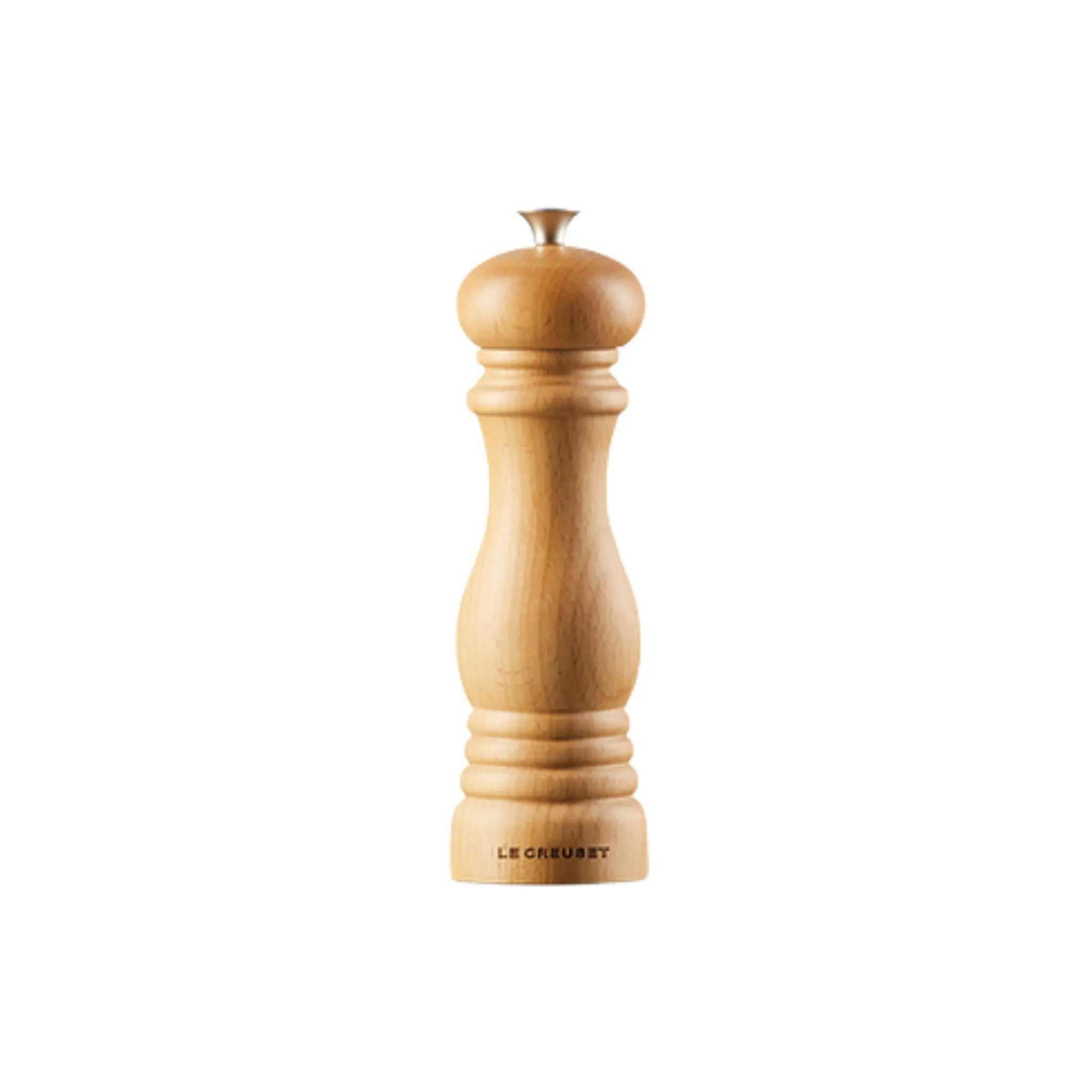 Moulin à sel classique en bois 20 cm Le Creuset avec broyeur en céramique réglable