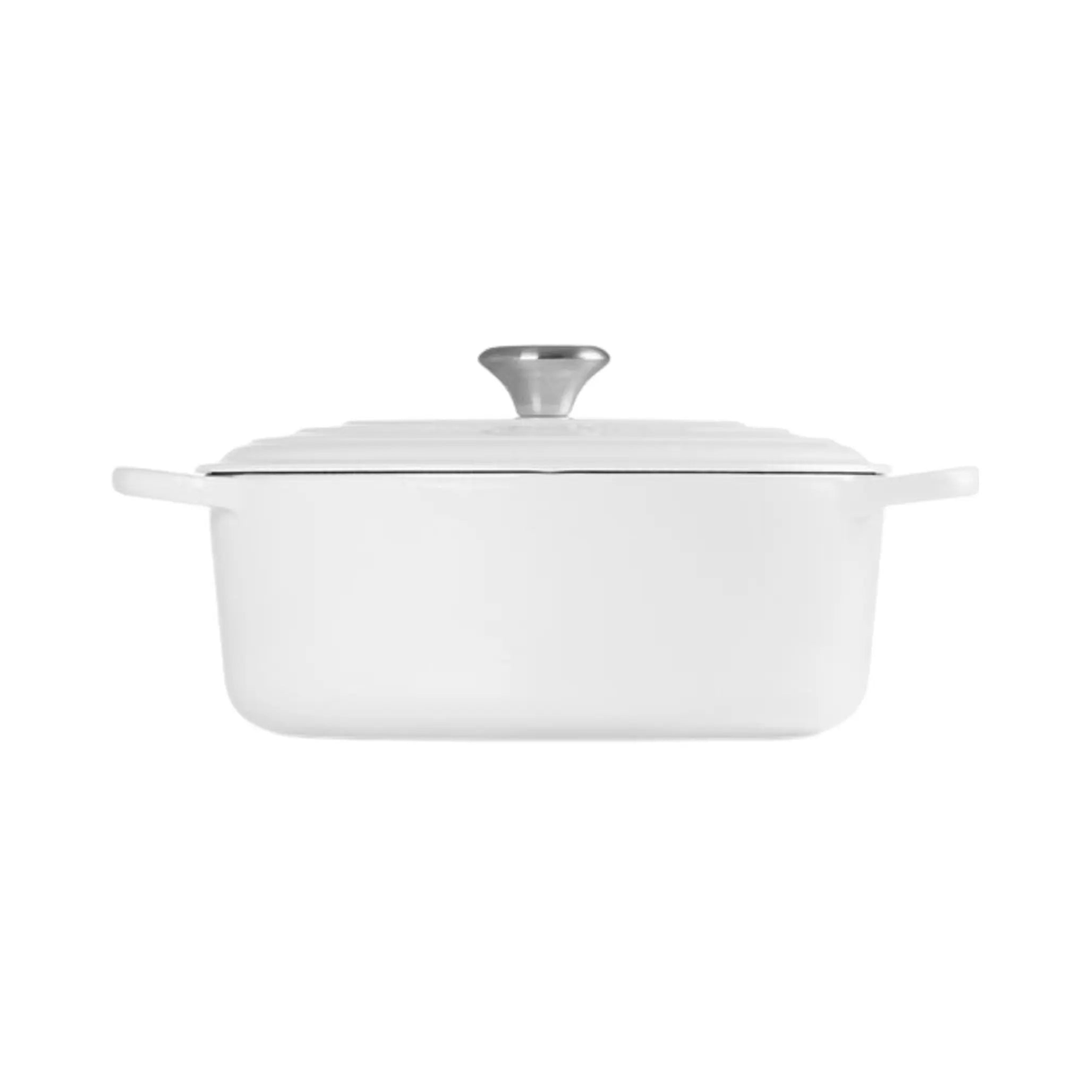 Le Creuset cocotte ovale blanc en fonte émaillée 6,3 L résistante et polyvalente pour cuisson au four et sur cuisinière