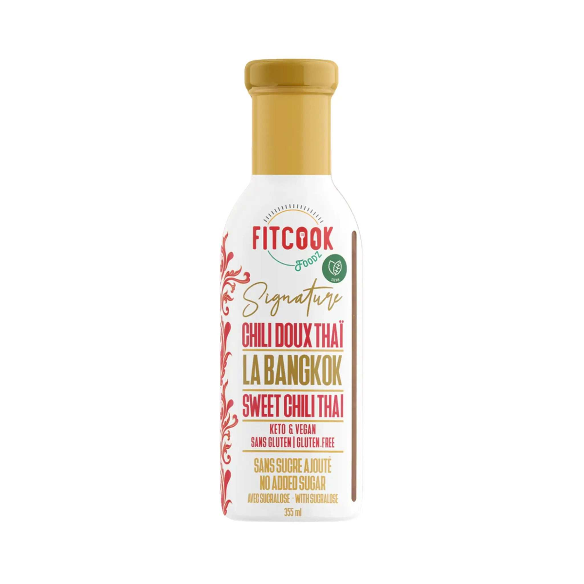 Bouteille de Sauce chili doux thaï La Bangkok 355 ml du Fit Cook sur fond blanc