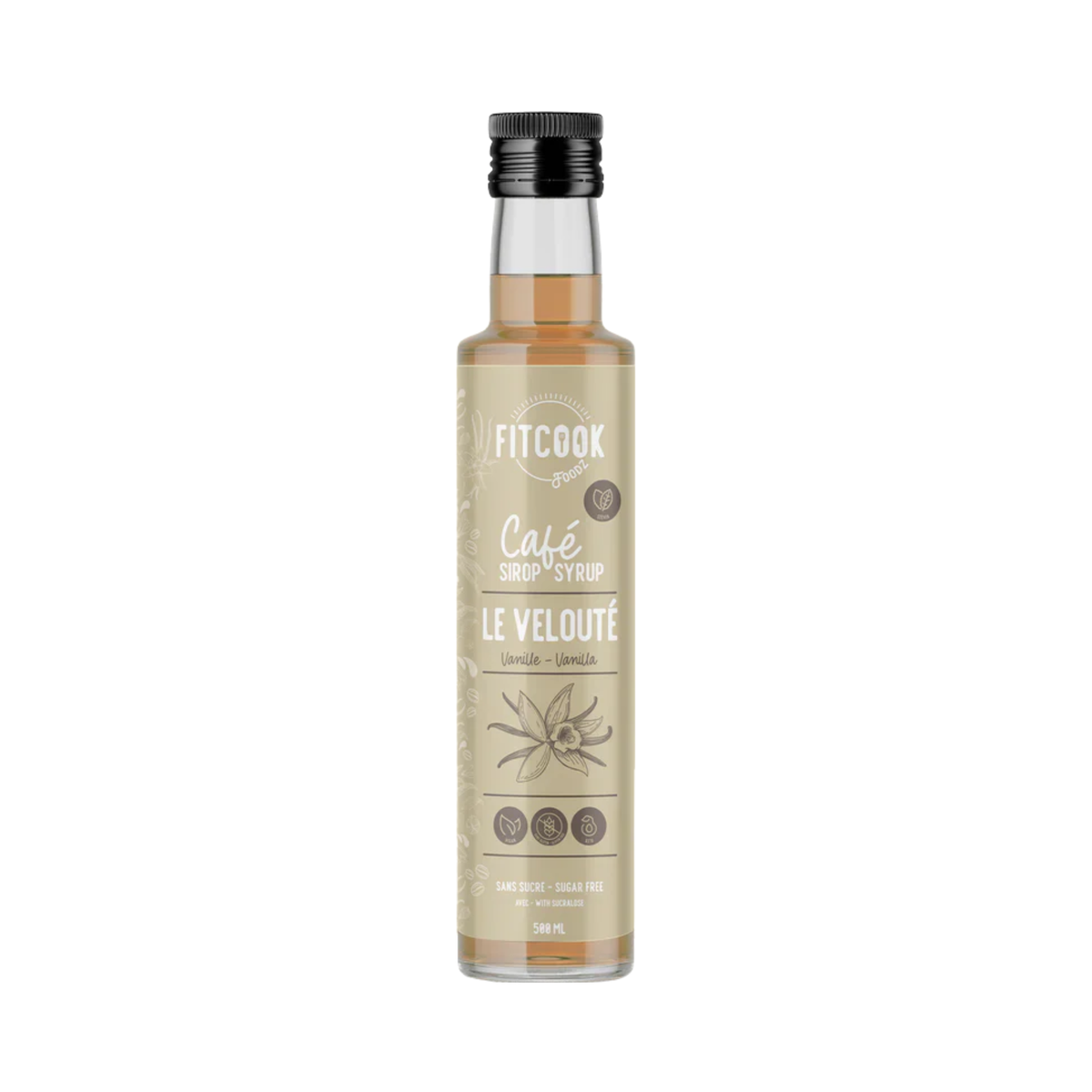 Sirop à café vanille Le velouté 500 ml - Le Fit Cook Le Fit Cook