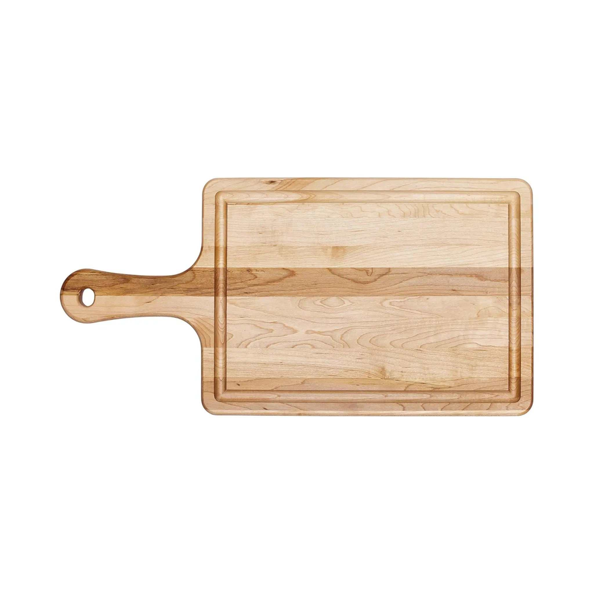 Planche rectangulaire en bois d'érable 50x25 cm, antibactérienne et réversible pour découpe et service