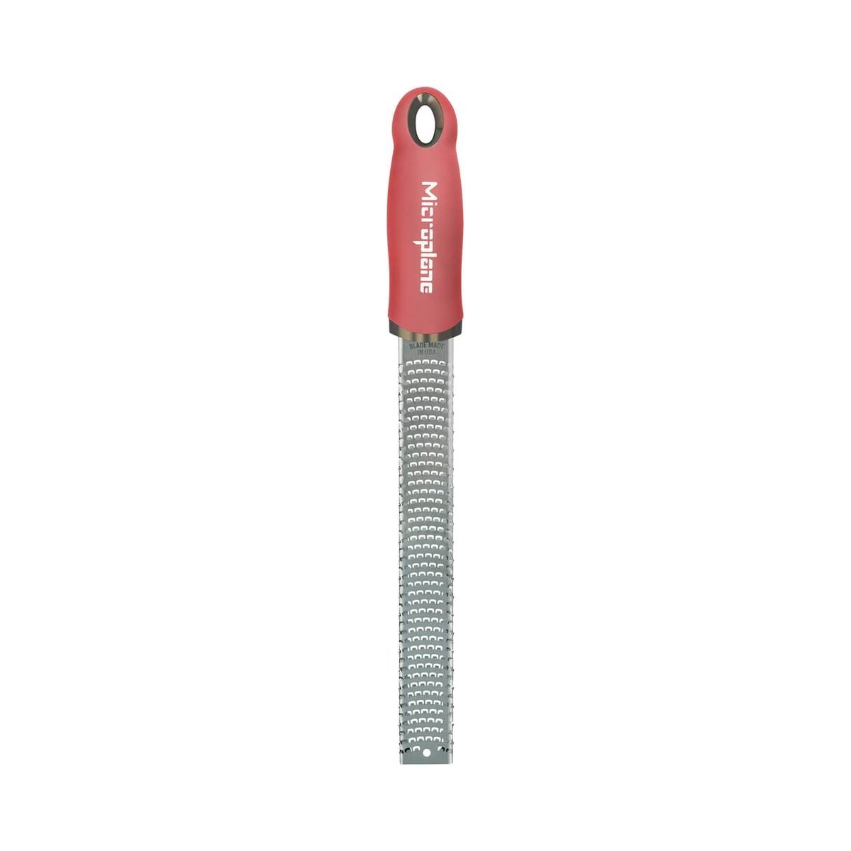 Râpe zesteur rose foncé 32 cm en acier inoxydable pour agrumes et épices