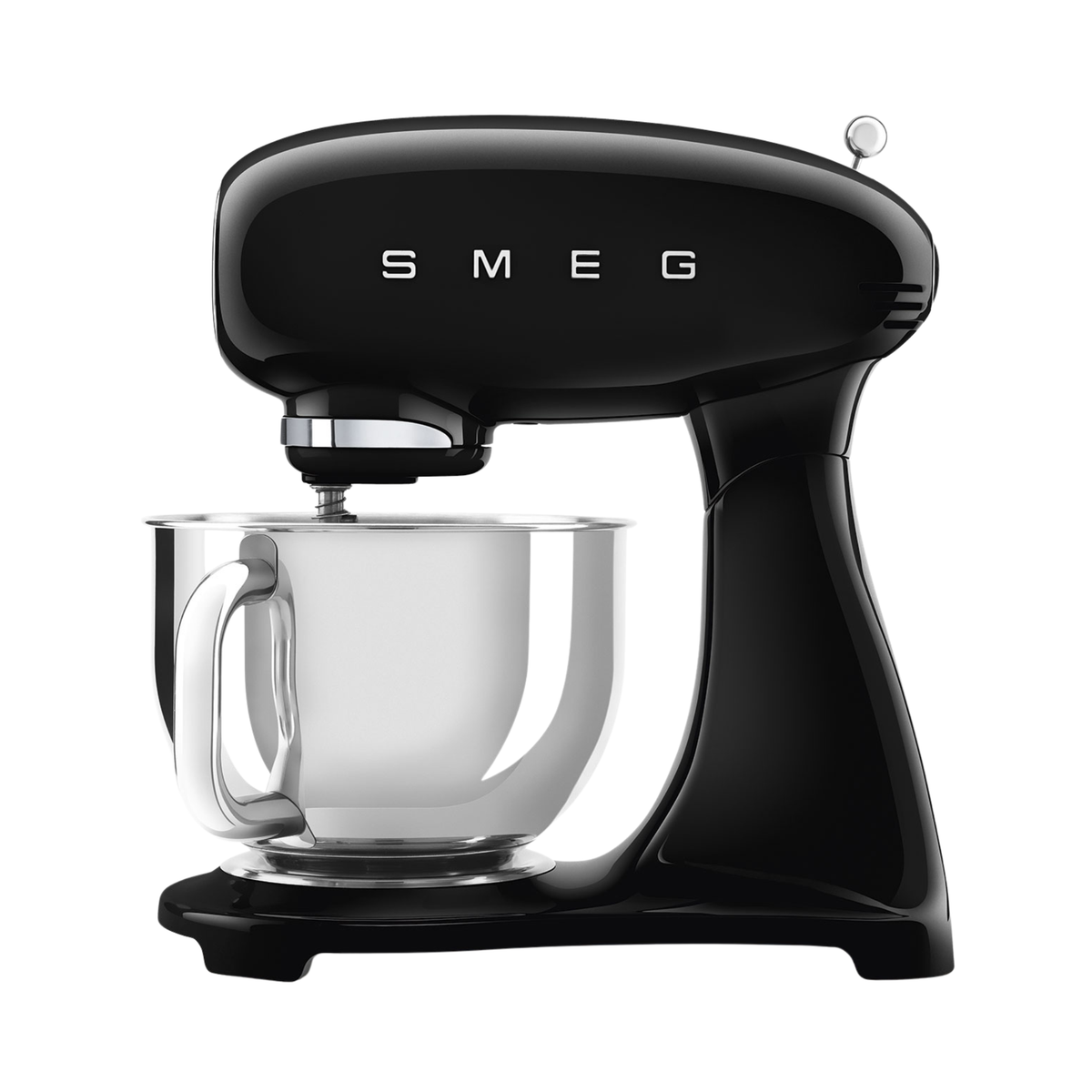Batteur sur socle noir 5 pintes Smeg rétro avec accessoires et 10 vitesses
