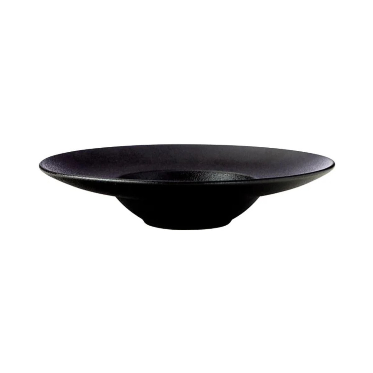 Assiette de présentation en porcelaine Caviar 28 cm avec glaçure texturée élégante