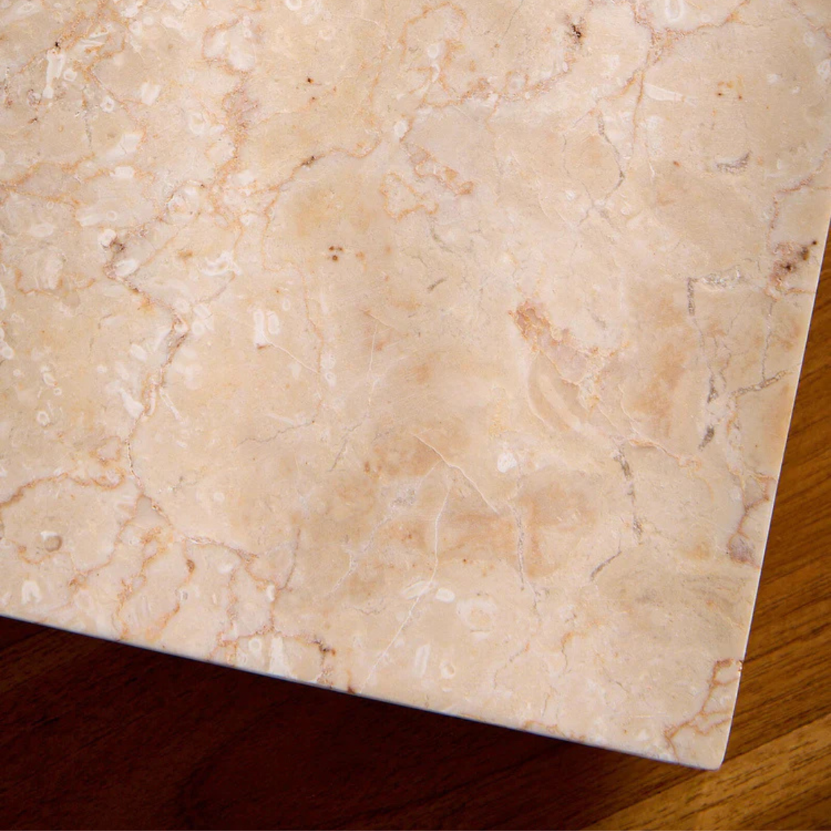 Grand plateau en marbre crème 43 cm - Crusoë 