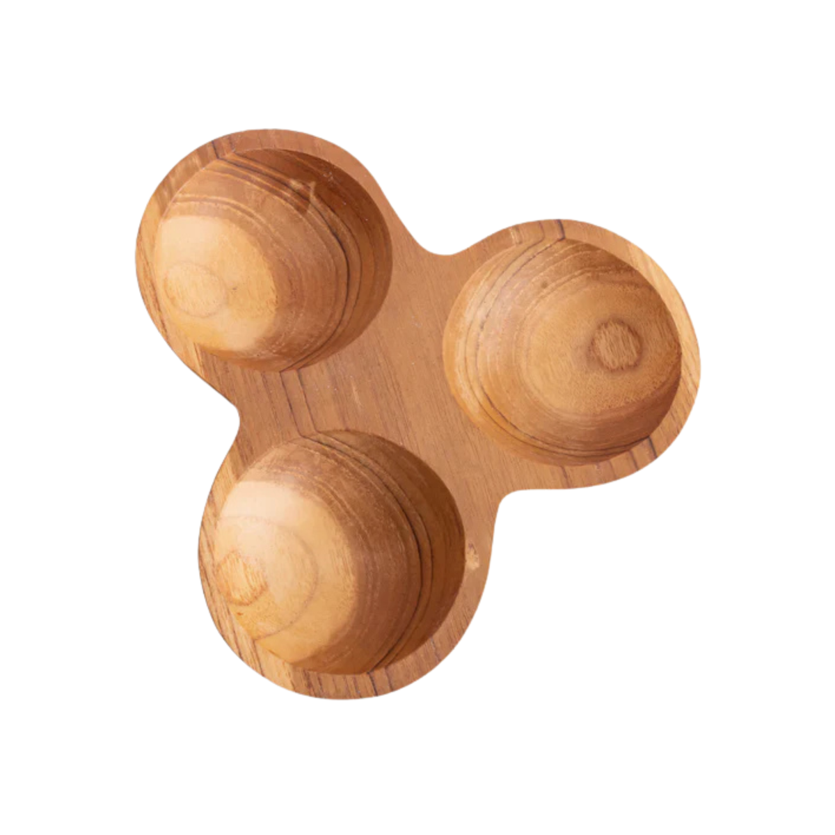 Bol en bois de teck à 3 compartiments - Crusoë 