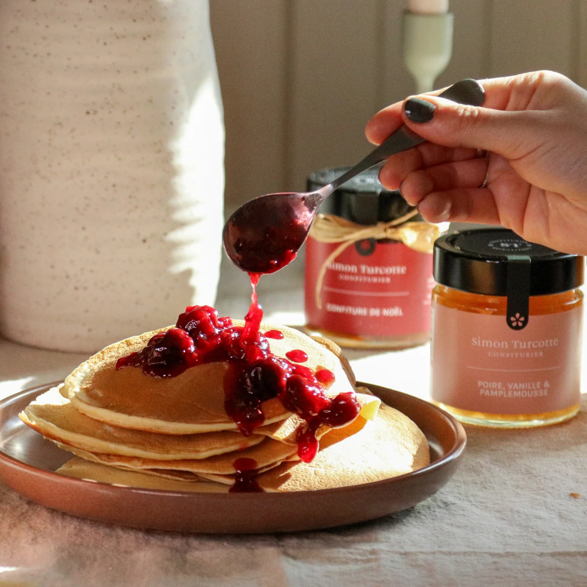 Confiture framboise et cerise 212 ml - Simon Turcotte Confiturier 