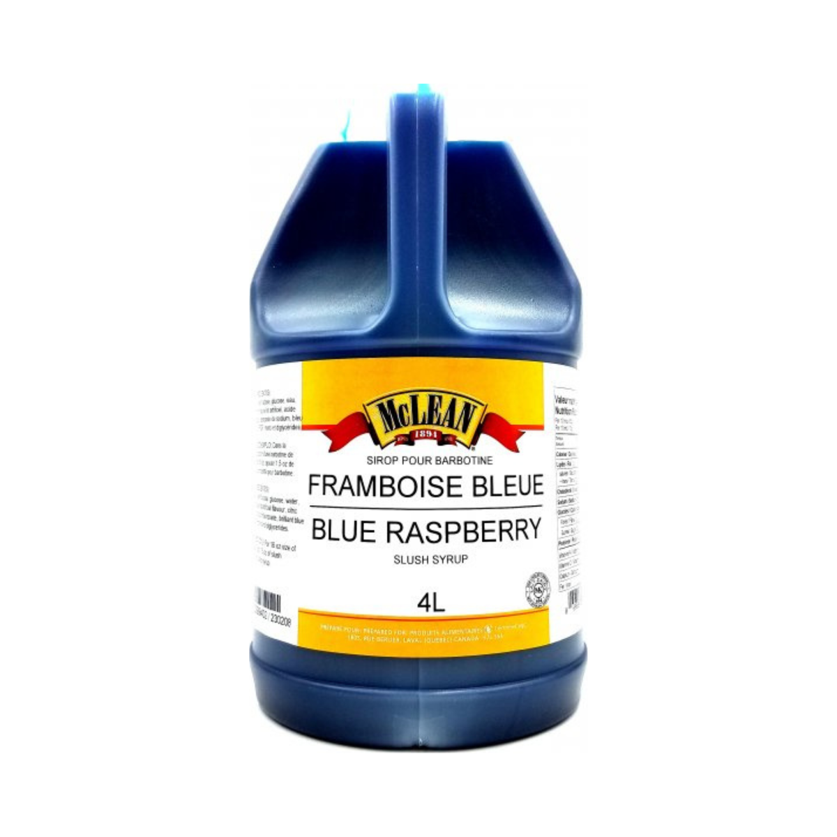 Sirop pour barbotine Framboise bleue 4 L - McLean 