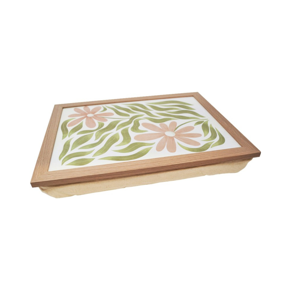 Plateau avec coussin Fleurs 