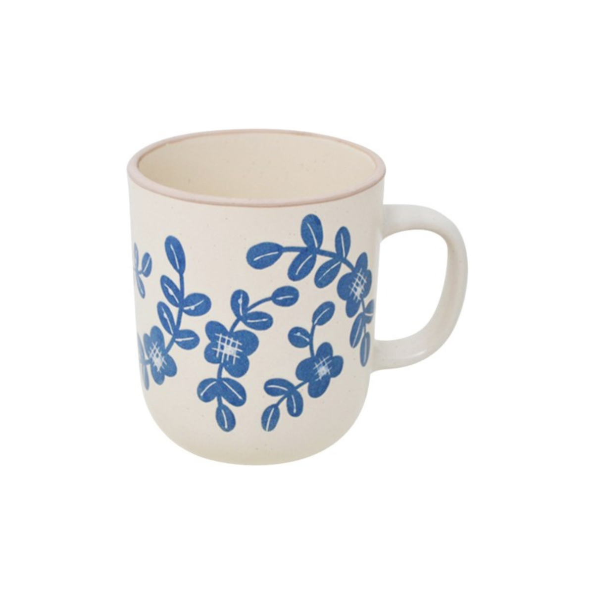 Tasse en céramique fleurs bleues 10,5 cm 