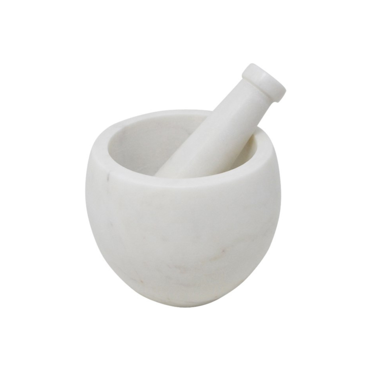 Mortier et pilon en marbre blanc 11,5 cm 