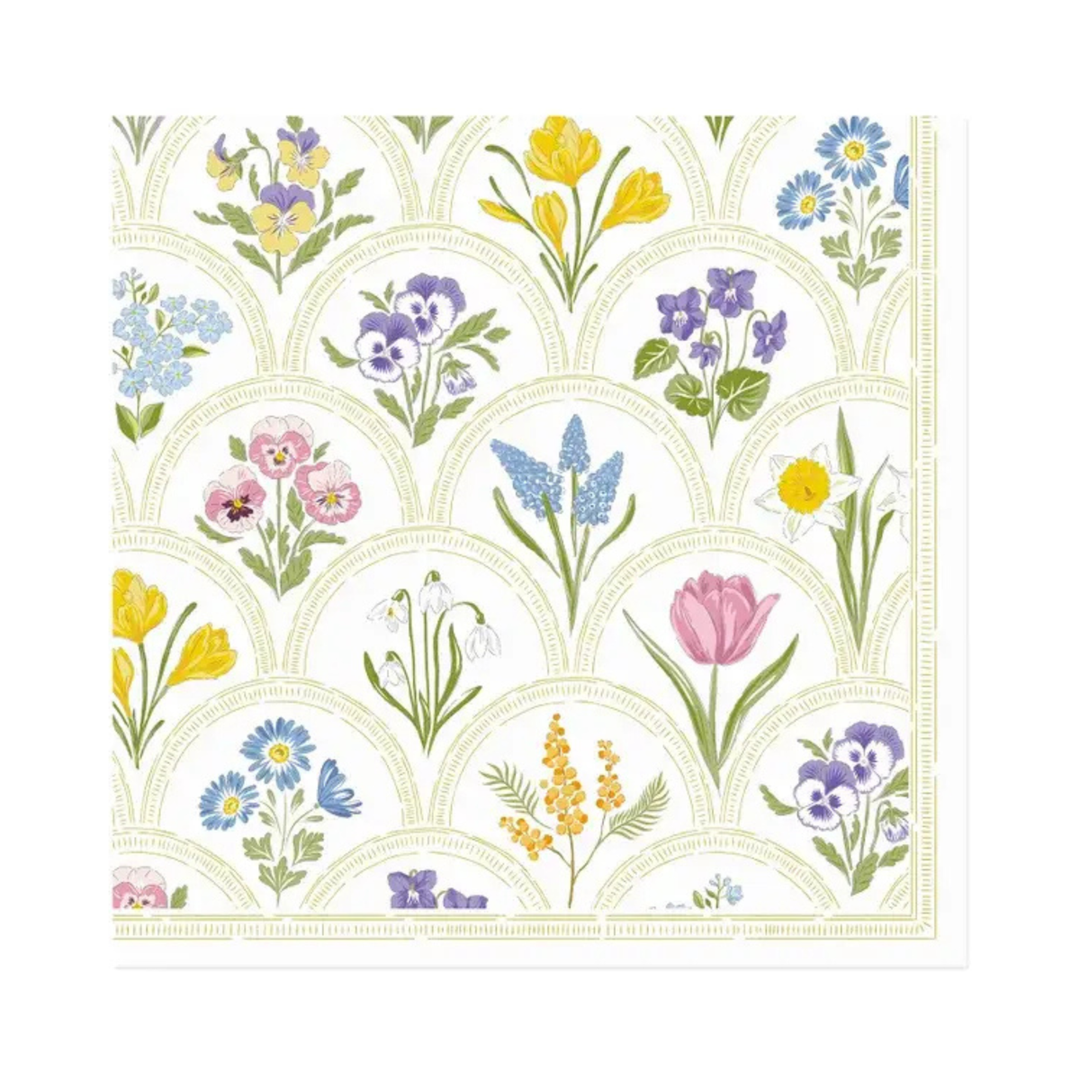 Ensemble de 20 serviettes en papier Mélange Floral 