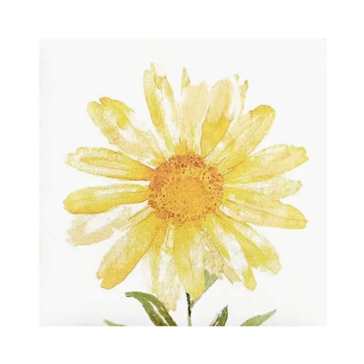 Ensemble de 20 serviettes en papier Marguerite jaune 