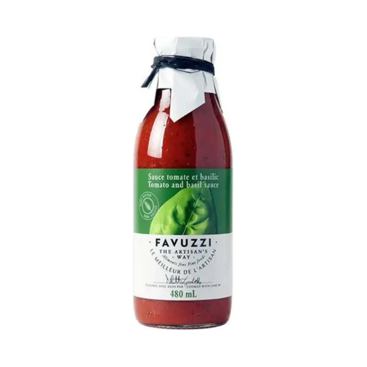 Sauce tomate et basilic 480 ml - Favuzzi 