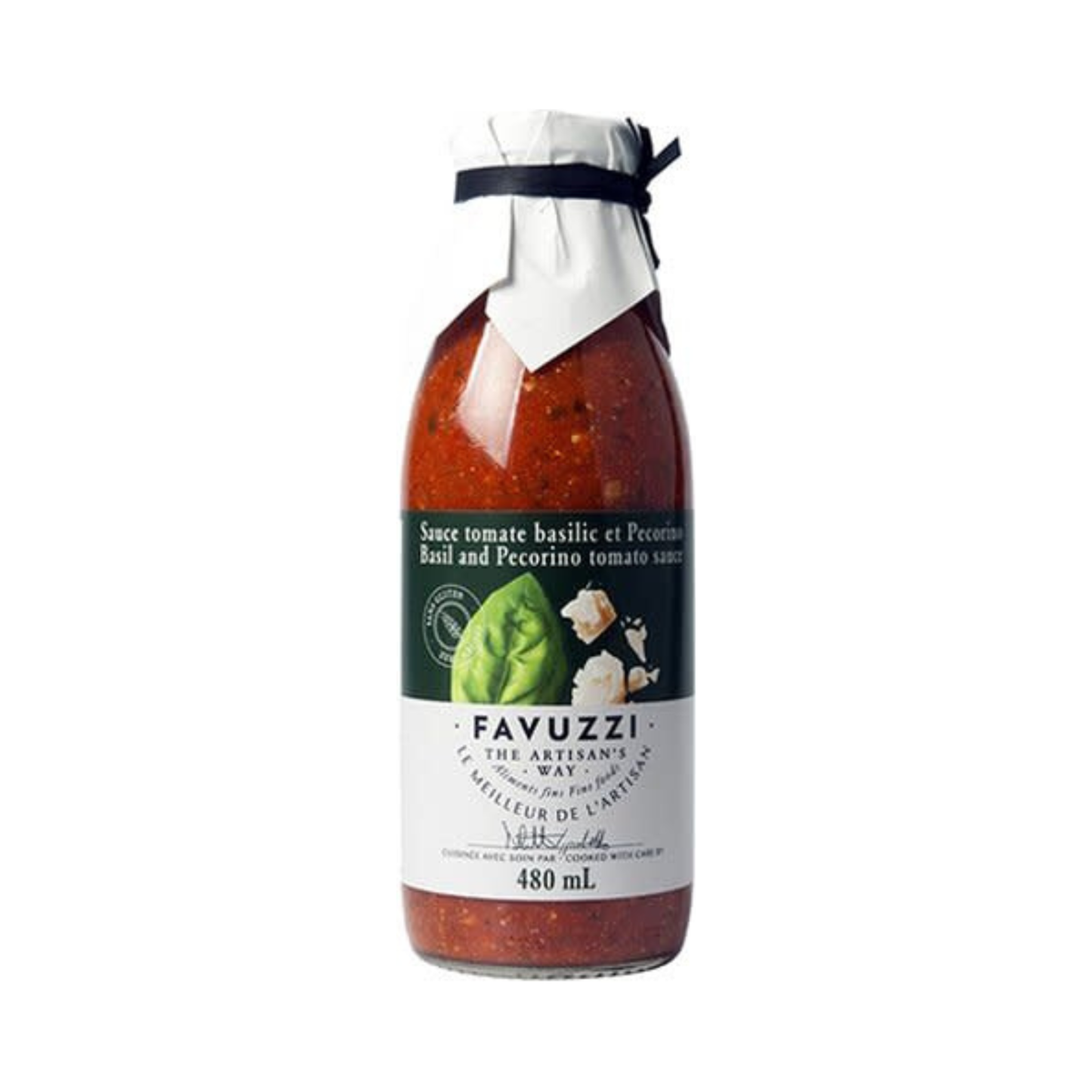 Sauce tomate basilic et pecorino 480 ml - Favuzzi 