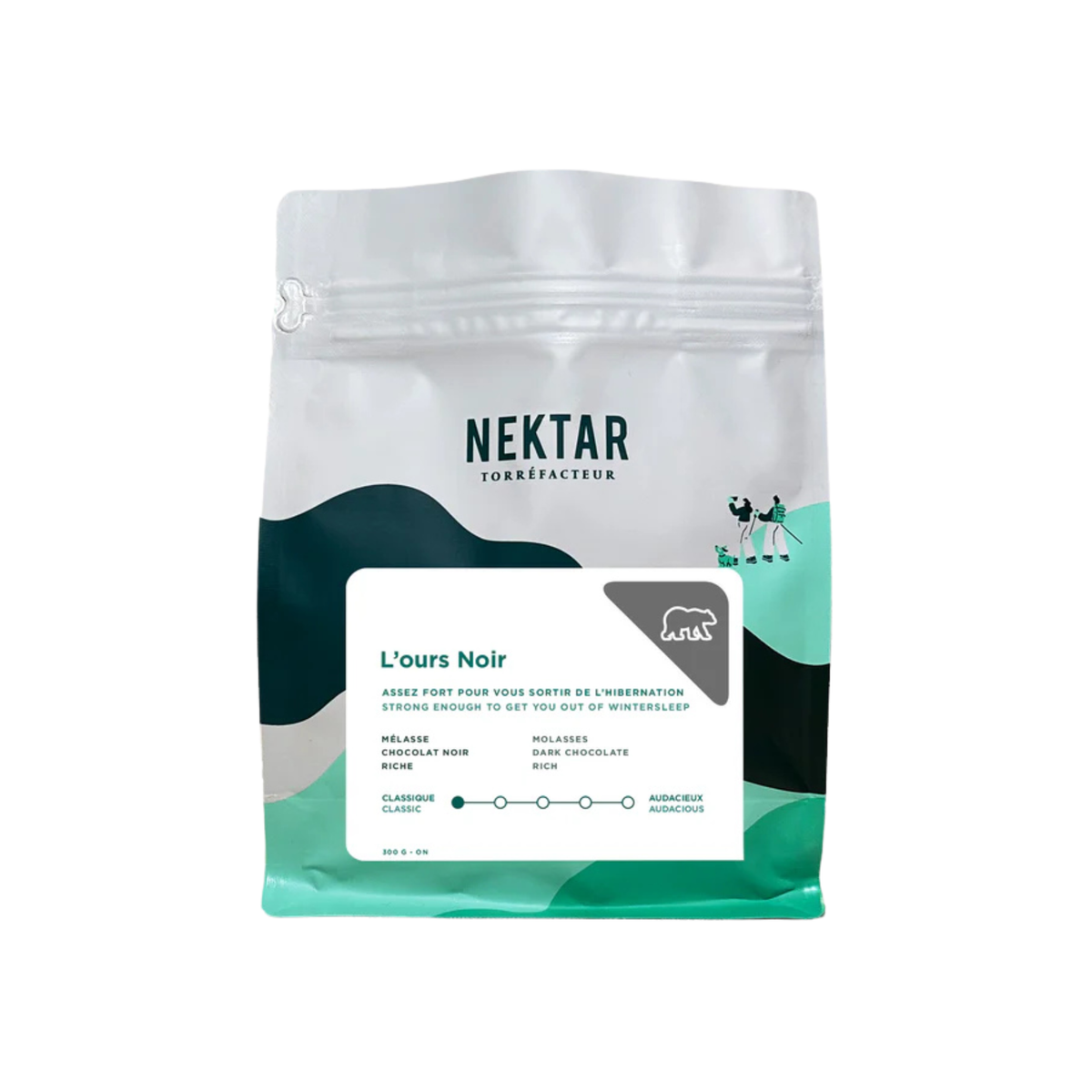 Café en grains L'ours Noir 340 g - Nektar 
