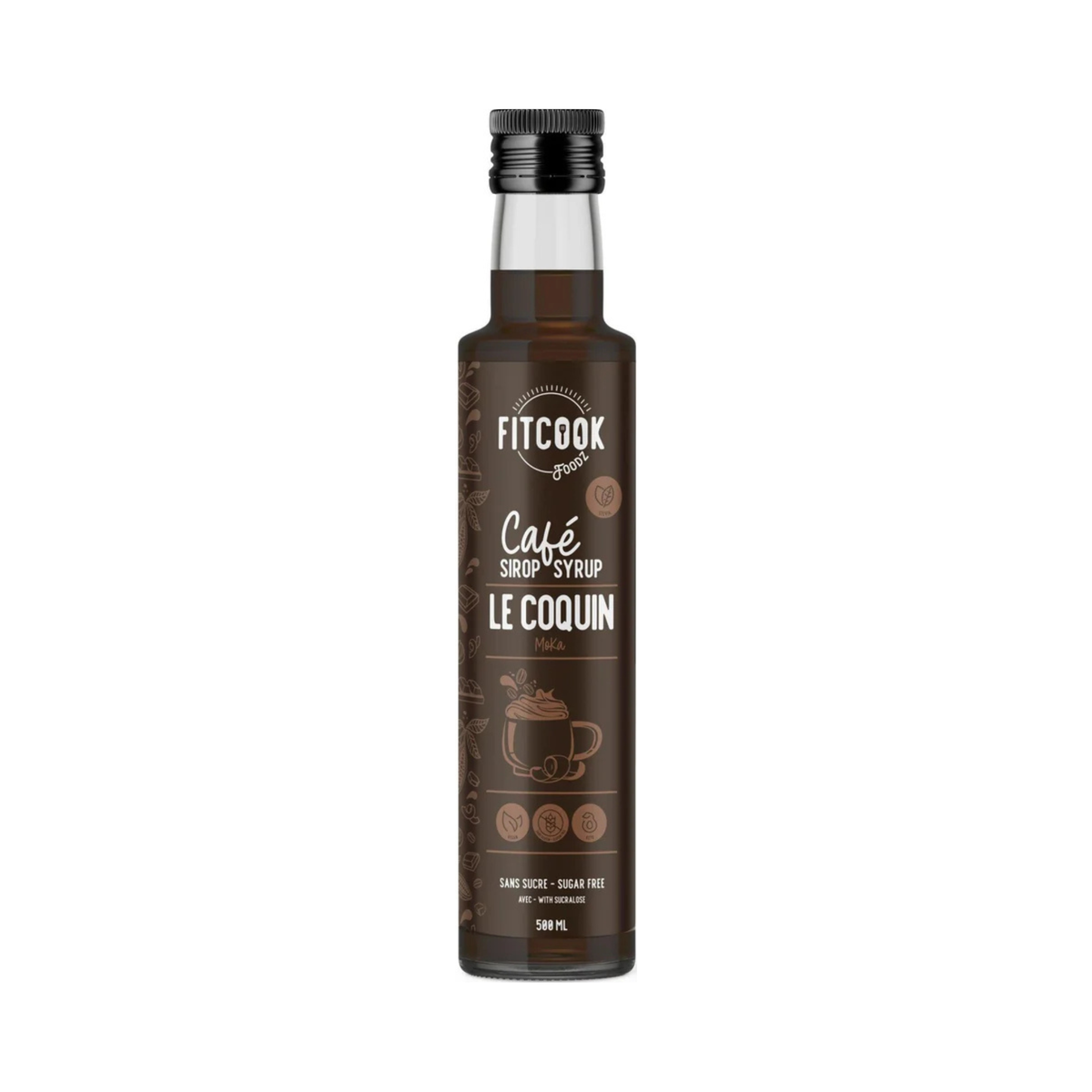 Sirop à café moka Le Coquin 500 ml - Le Fit Cook 