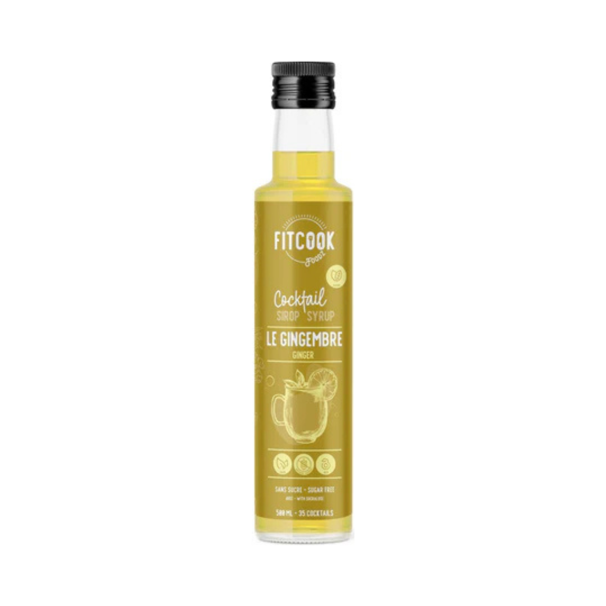 Sirop pour cocktail au gingembre 500 ml - Le Fit Cook 