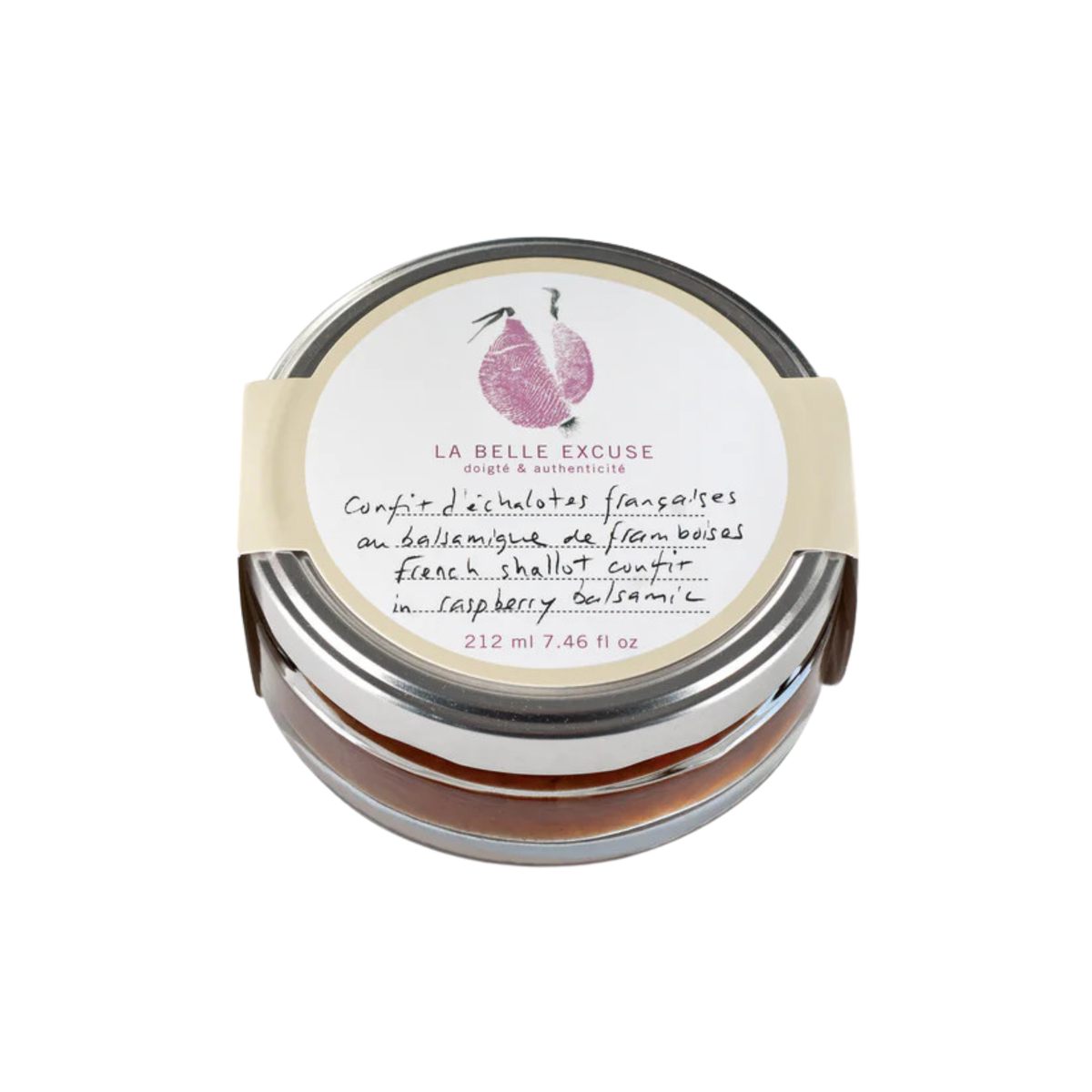 Confit d'échalotes françaises au balsamique de framboises 212 ml - La Belle Excuse