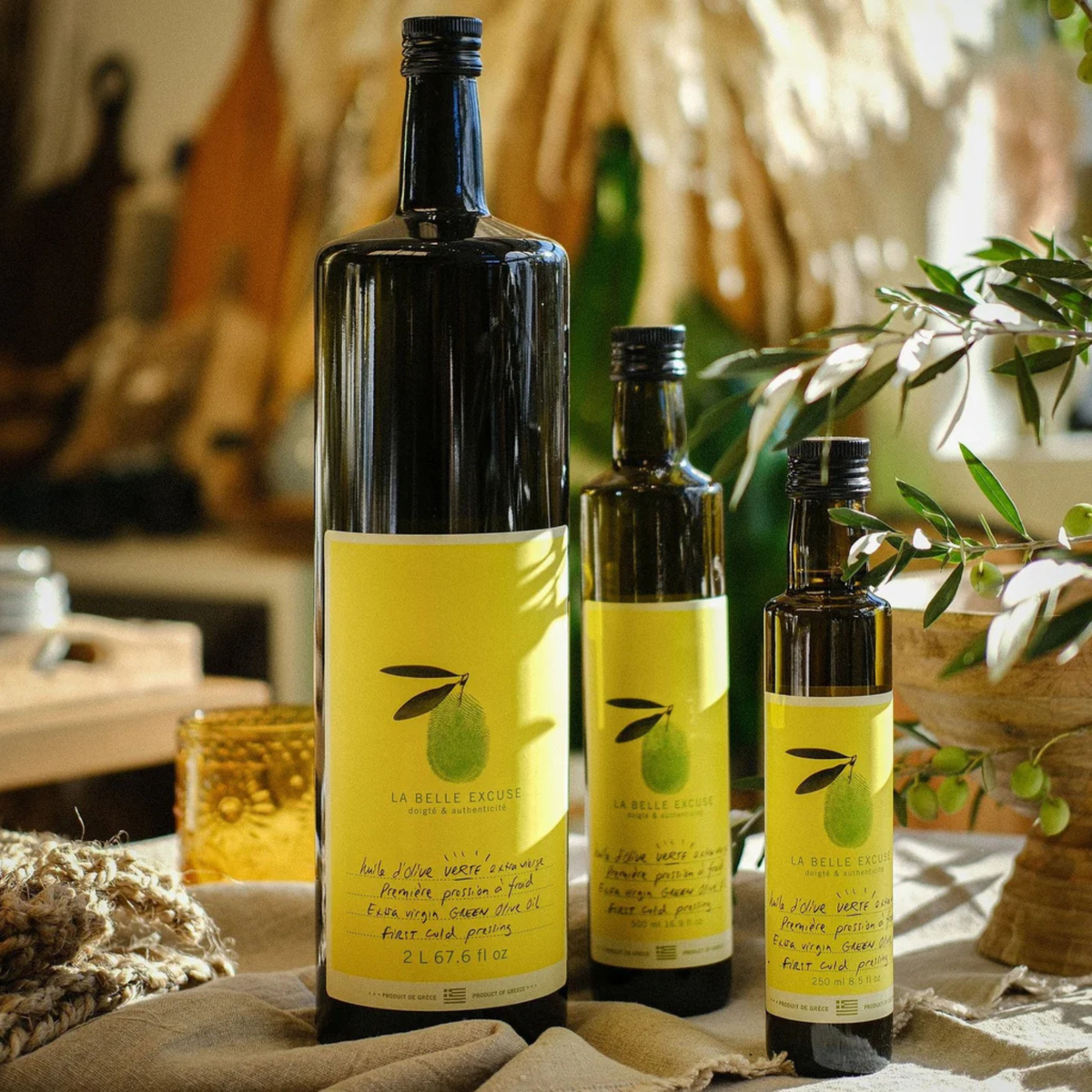 Huile d'olive verte extra vierge 500 ml - La Belle Excuse