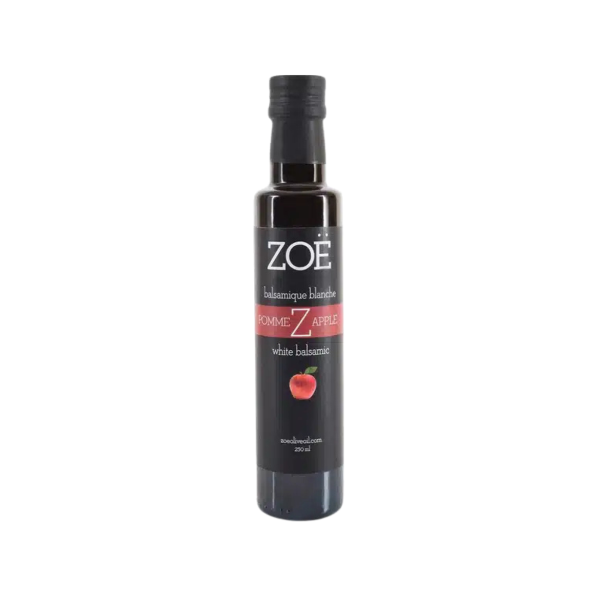 Vinaigre balsamique blanc infusé à la pomme 250 ml - Zoë