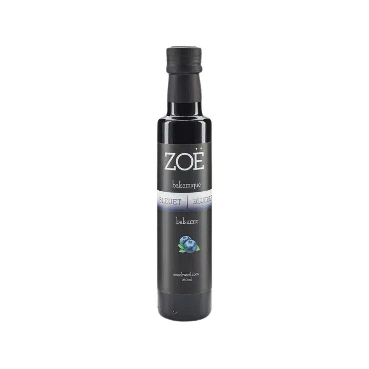 Vinaigre balsamique blanc infusé aux bleuets 250 ml - Zoë