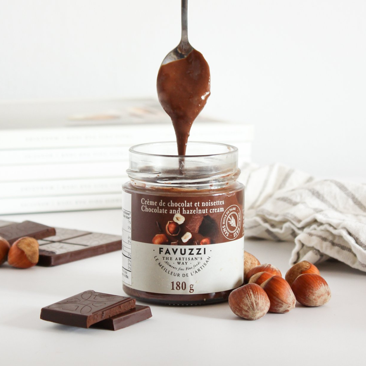 Crème de chocolat et noisettes 180 g - Favuzzi 