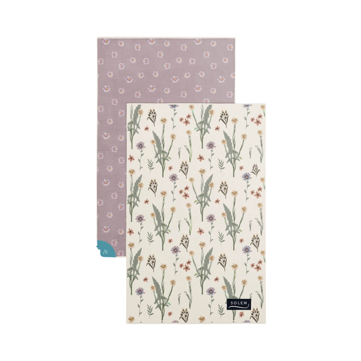 Ensemble de 2 linges à vaisselle Douce Floraison - Solem 