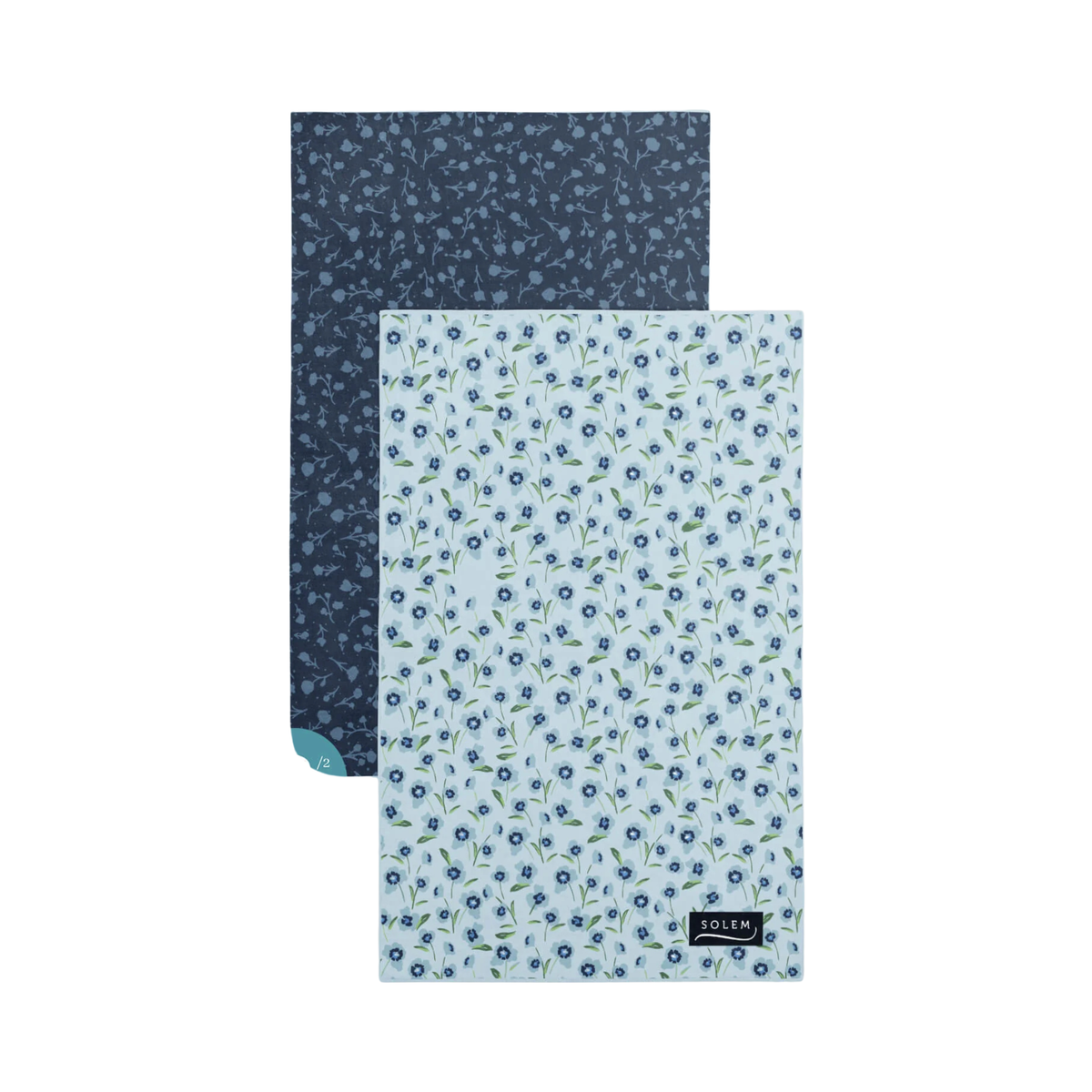 Ensemble de 2 linges à vaisselle Inspiration Fleurie - Solem 
