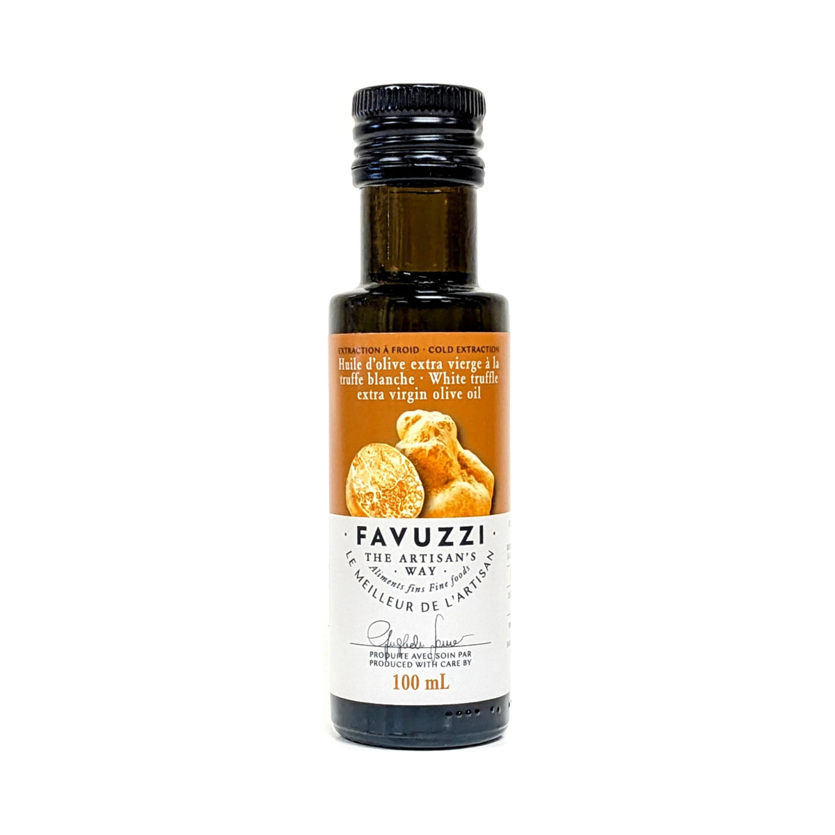 Huile d'olive extra vierge à la truffe blanche 100 ml - Favuzzi 