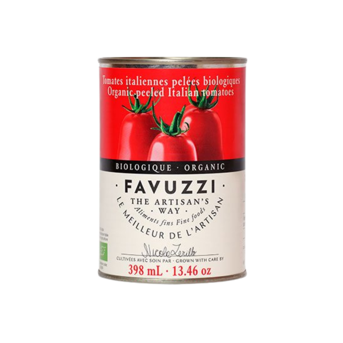 Tomats italiennes pelées biologiques 398 ml - Favuzzi 