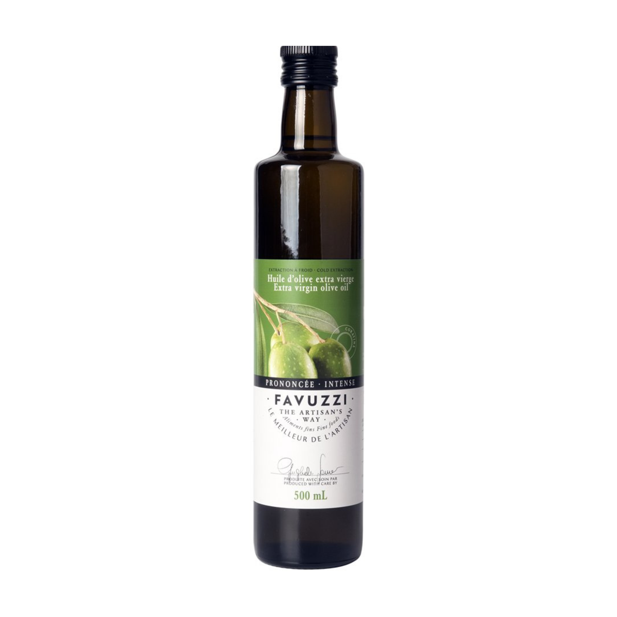Huile d'olive extra vierge prononcée 500 ml - Favuzzi 