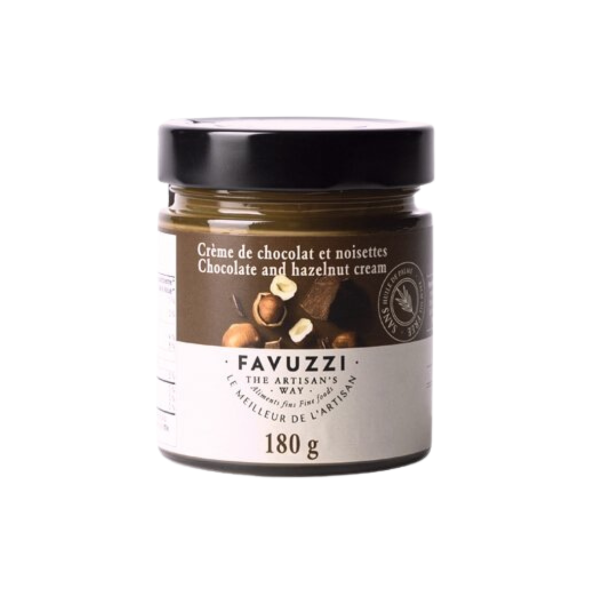 Crème de chocolat et noisettes 180 g - Favuzzi 