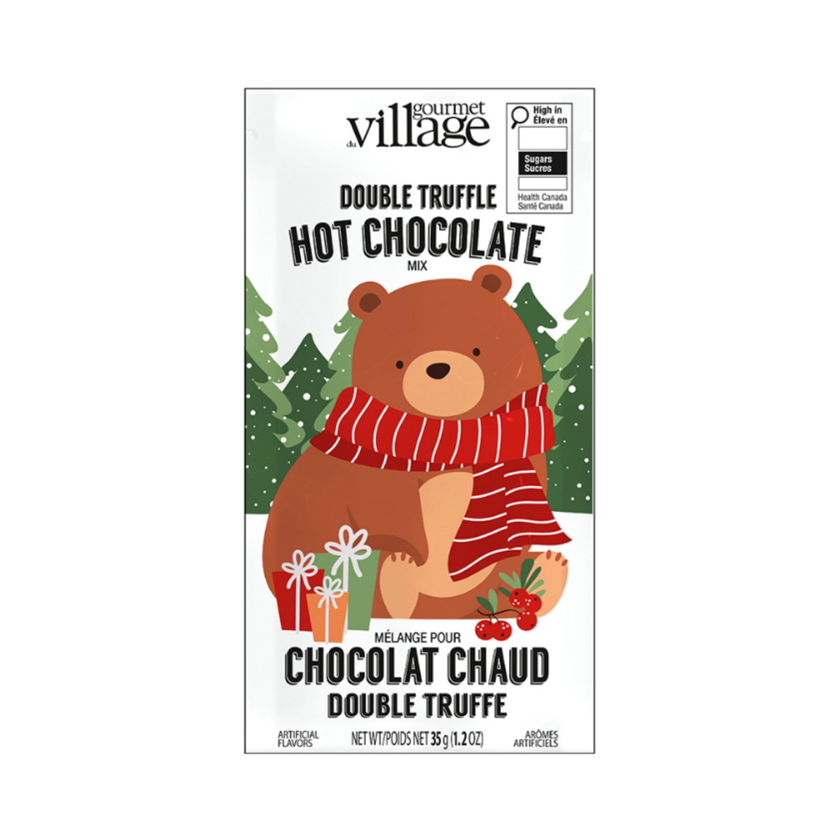 Double Truffle Hot Chocolate Festive Bear 35 g - Gourmet du Village