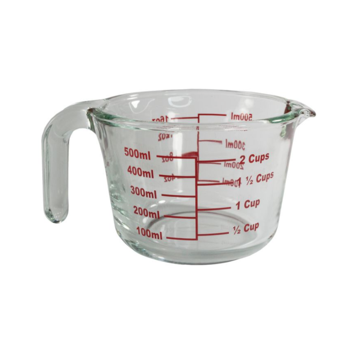 Tasse à mesurer en verre trempé 500 ml avec graduations précises et poignée ergonomique