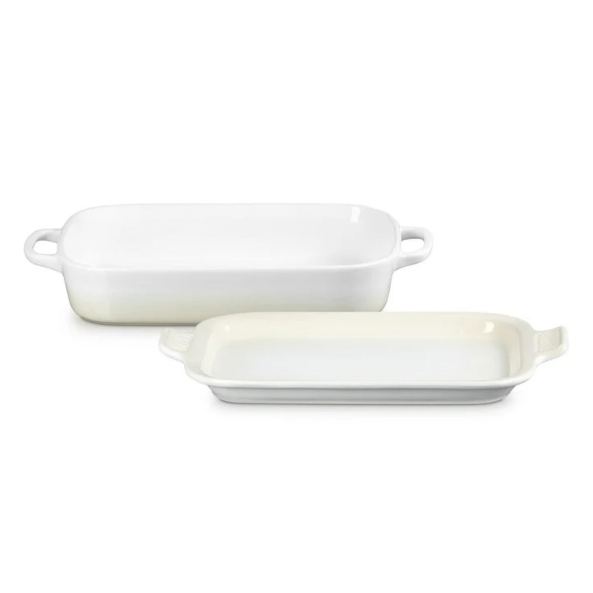 Heritage Meringue Stoneware Rectangular Dish with Lid-Platter 2.6 L – Le Creuset