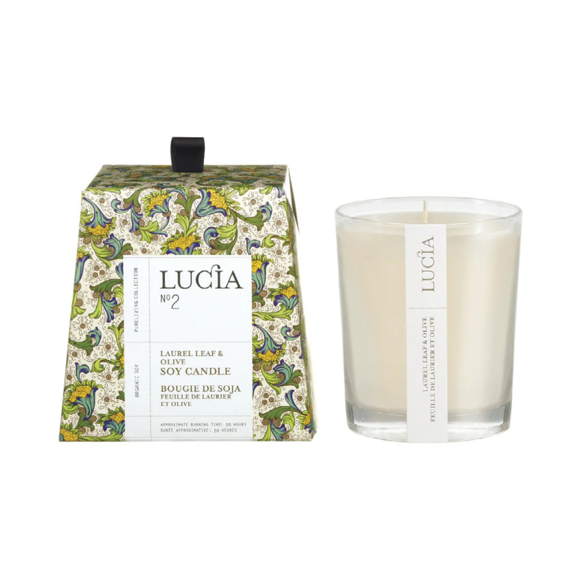 Bougie votive Lucia soja bio vue complète
