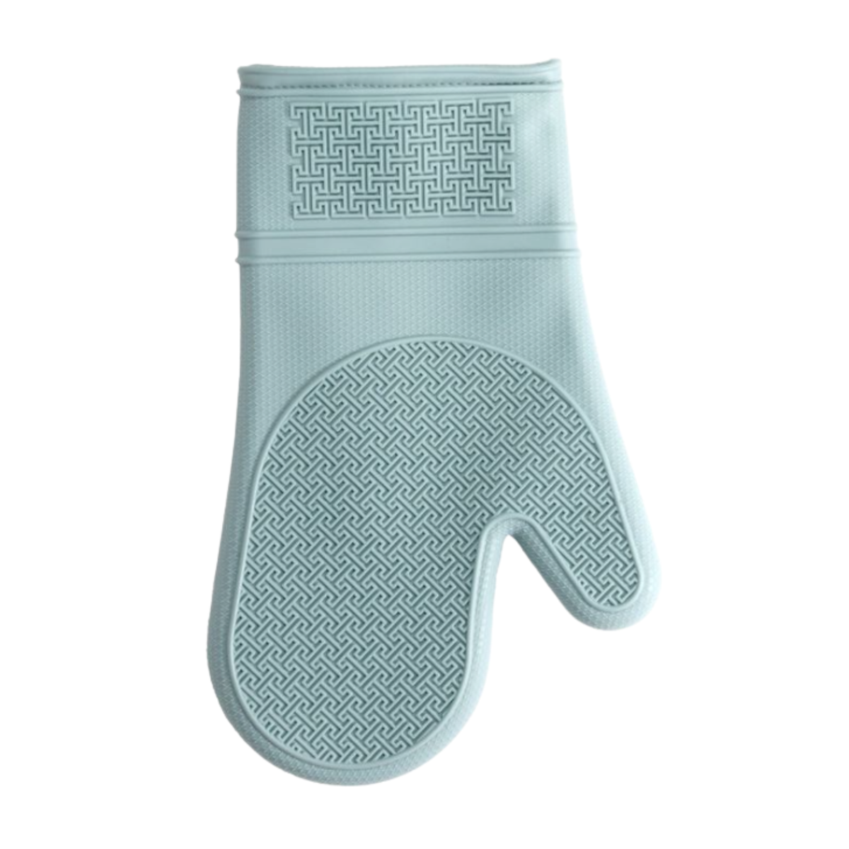 mitaine de four en silicone sarcelle vue complète