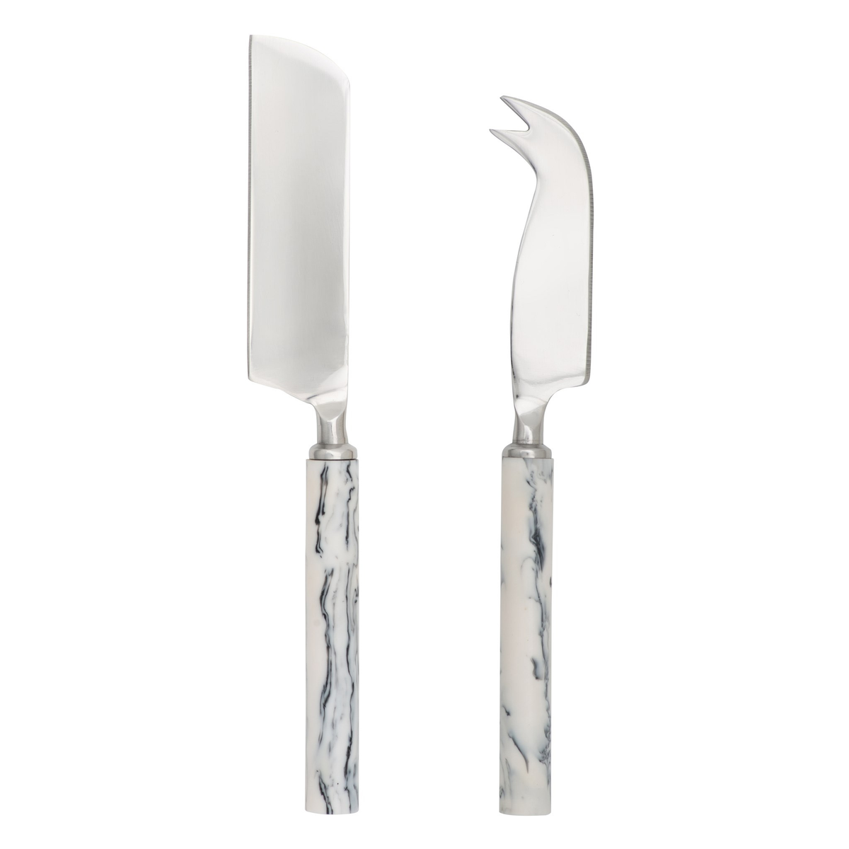 couteaux à fromage vue complète carrara marbré
