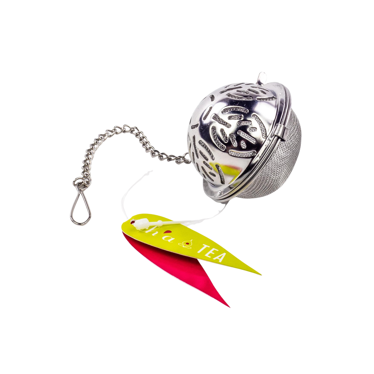 Boule à thé en acier inoxydable avec motif feuille 4,5 cm – CH’A TEA