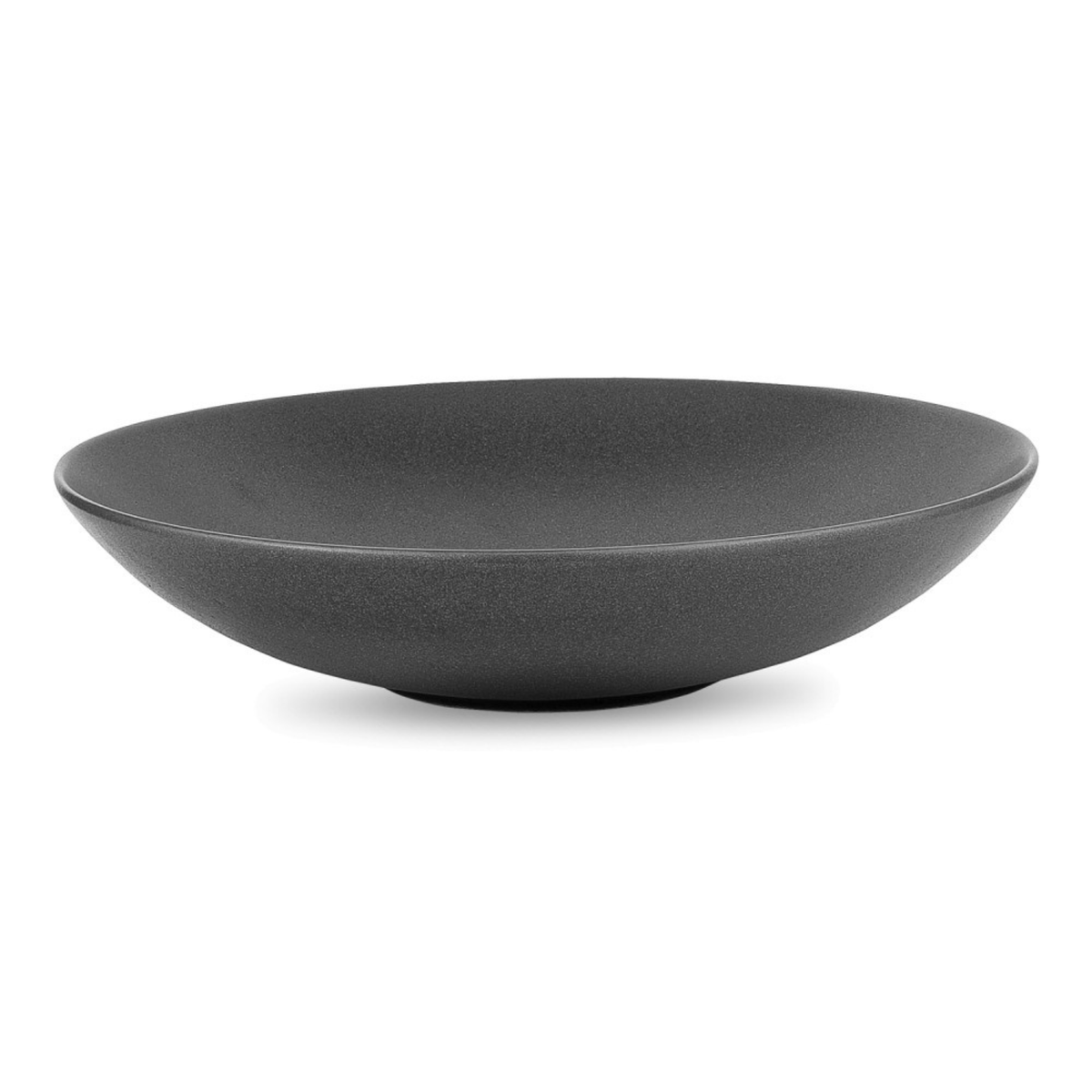 Assiette à pâtes en grès Granito noire 22 cm – Mesa Ceramics