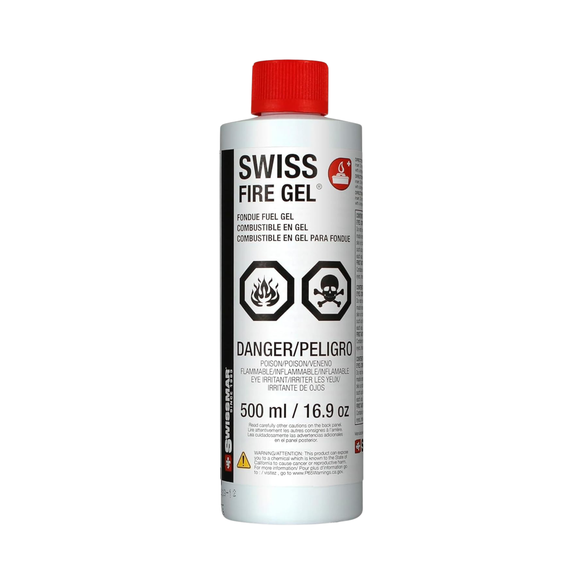 Bouteille de gel combustible pour fondue Swiss Fire 500 ml Swissmar avec bec verseur sécurisé