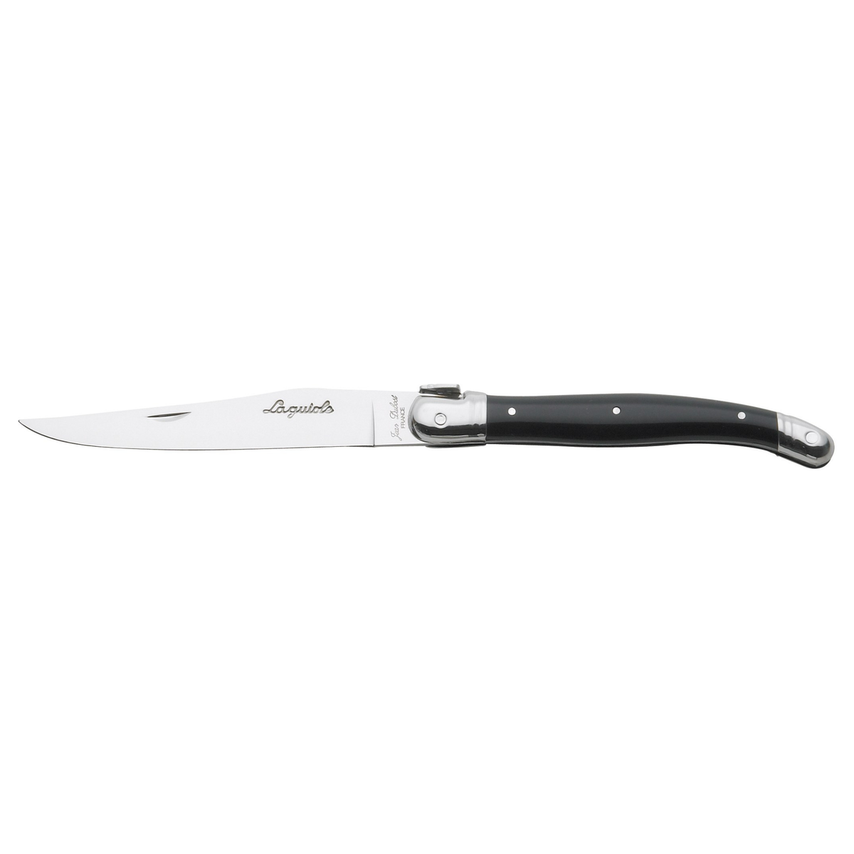 couteaux de table inox laguiole noir vue complète